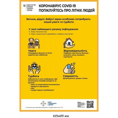  Плакат STOPкоронавирус Как помочь пожилым людям желтый фон